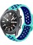 Samsung Galaxy Watch 3 Kordon Kayış Spor Delikli Esnek Silikon KRD-02 45mm - Turkuaz - Mavi 1
