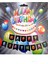 Mavi Zemin Renkli Yazılı Happy Birthday Banner 1