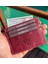 Seul Crazy Deri Çift Taraflı Unisex Kartlık Cüzdan Bordo 1