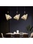 Elegance Modern Kelebek Tasarım Üçlü Sarkıt LED Avize Sıralı Rose Gold Sarı Ledli Avize 3