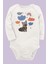 Unisex Bebek Ekru Organik Baskılı Pamuklu Body UZUNE221 1