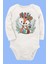 Organik Baskılı Pamuklu Unisex Bebek Body UZUNE149 1