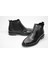 Kaymaz Taban Erkek Fantazi Iki Yanı Lastikli Siyah Bot 3