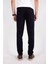 Lacivert Slim Fit Likralı Erkek Keten Pantolon 2