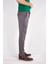 Gri Likralı Slim Fit Erkek Keten Pantolon 4