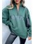 Mad Girls Haki Fermuar Detaylı Sweatshirt MG1246 2