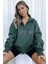 Mad Girls Haki Fermuar Detaylı Sweatshirt MG1246 3