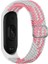Xiaomi Mi Band 6 Kordon Cırtcırt Kumaş Ayarlanabilir Örgü Tasarım Krd 49 Açık Pembe 1