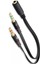 HN4611 Slim Mikrofon Kulaklık Ayırıcı Kablo 20CM 1