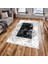 Bazaarforum Dekoratif Saçaklı Mermer Desen Yeni Model Pvc Deri Kaymaz Taban Dijital Baskı Halı 80X140CM CK-549 1