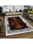 Bazaarforum Dekoratif Saçaklı Mermer Desen Yeni Model Pvc Deri Kaymaz Taban Dijital Baskı Halı 80X140CM CK-648 1