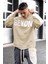 Bej Kapüşonlu Sweatshirt 5327 1