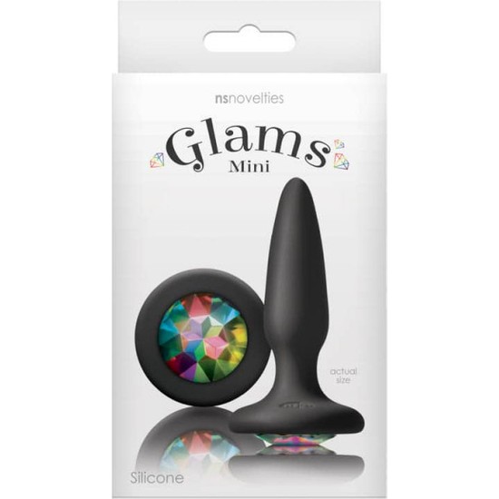 Ns Novelties Glams Mini Tabanı Mücevherli Silikon Anal Tıkaç(Plug)