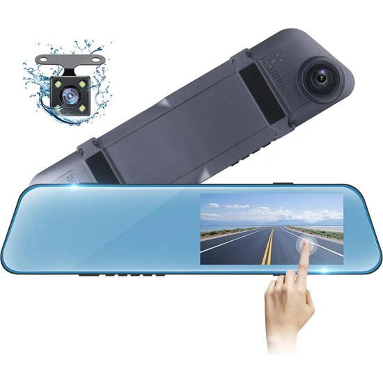 Vrpro 4.3 Inç IPS Dokunmatik Ekran  Full Hd Dikiz Ayna Araç Kamerası