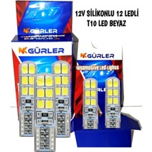 Gürler Oto Aksesuar 2 Adet T10 LED Ampül 12V 5W Beyaz Renk Park Plaka