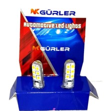 Gürler Oto Aksesuar 2 Adet T10 LED Ampül 12V 5W Beyaz Renk Park Plaka