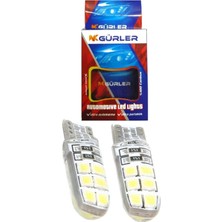 Gürler Oto Aksesuar 2 Adet T10 LED Ampül 12V 5W Beyaz Renk Park Plaka