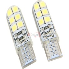 Gürler Oto Aksesuar 2 Adet T10 LED Ampül 12V 5W Beyaz Renk Park Plaka