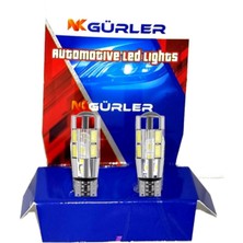 Gürler Oto Aksesuar T10 LED Ampül 12V W5 Mercekli 10 Ledli Park Plaka Beyaz 2 Adet