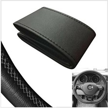 Gürler Oto Aksesuar Dikmeli Direksiyon Kılıfı Soft Gri Ipli 37-39CM Standart