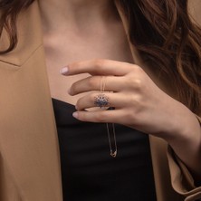 Miavi Silver 925 Ayar Gümüş Mavi Kar Tanesi Kolye 