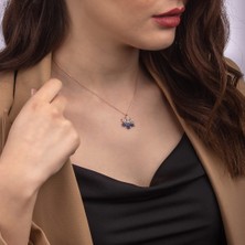 Miavi Silver 925 Ayar Gümüş Mavi Kar Tanesi Kolye 