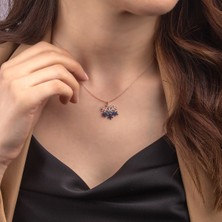 Miavi Silver 925 Ayar Gümüş Mavi Kar Tanesi Kolye 