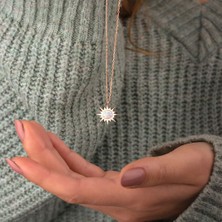 Miavi Silver 925 Ayar Gümüş Mineli Güneş Kolye 