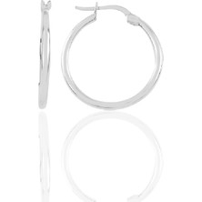 Söğütlü Silver Gümüş 25 mm Şarnel Halka Küpe