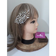 Kontes Gelin Tacı Beyaz Saç Aksesuarı