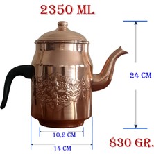 Binbir Trend Battal Boy Bakır Kahveci Demliği 2,3 Litre