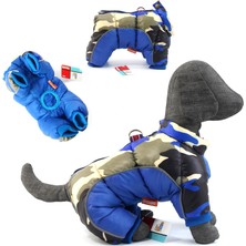 Sakuraa Kış Evcil Hayvan Köpek Sıcak Su Geçirmez Giysiler Daha Kalın Pamuklu Kaban Mavi Xl (Yurt Dışından)