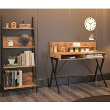 Avm Park Yanke Çalışma Masası+Kitaplık Atlantik Çam