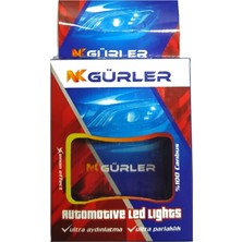 Gürler Oto Aksesuar 10 Adet Gösterge Ampül T5 LED Beyaz Renk Topito Kadran LED 12V 5W