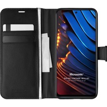 Microsonic Xiaomi Poco X3 Gt Kılıf Delux Leather Wallet Siyah