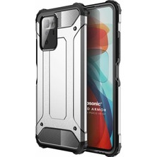 Microsonic Xiaomi Poco X3 Gt Kılıf Rugged Armor Gümüş