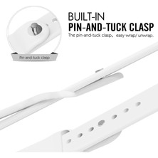 Microsonic Apple Watch Series 7 45MM Silikon Kordon Beyaz