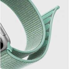 Microsonic Apple Watch Uyumlu Series 7 41MM Hasırlı Kordon Woven Sport Loop Turuncu