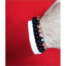 BijuStore Oniks - Jade - Hematit Doğal Taş Erkek Bileklik