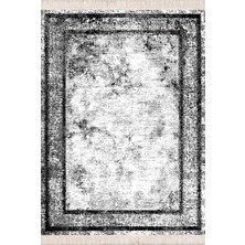 Bazaar Forum Bazaarforum Dekoratif Saçaklı Mermer Desen Yeni Model Pvc Deri Kaymaz Taban Dijital Baskı Halı 80X140CM CK-539
