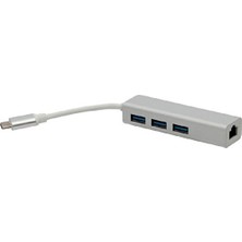 Sarftech Type-C To 3*usb 3.0 Gigabit Ethernet RJ45 Çevirici