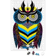 Baskı Dükkanı Kral Baykuş Renkli Baykuş Puzzle 240 Parça Yapboz
