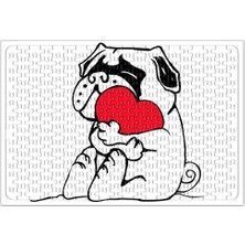 Baskı Dükkanı Pug Köpek 07 Puzzle 240 Parça Yapboz