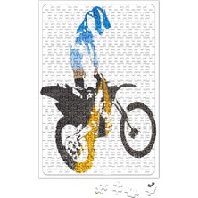 Baskı Dükkanı Motocross Motorsiklet Puzzle 240 Parça Yapboz