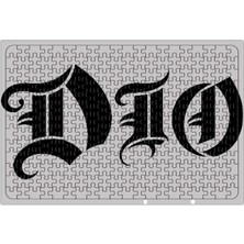 Baskı Dükkanı Dio Logo Rainbow Black Sabbath Iron Maiden Saxon Puzzle