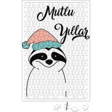 Baskı Dükkanı Sevimli Rakun Ile Mutlu Yıllar Puzzle 240 Parça Yapboz