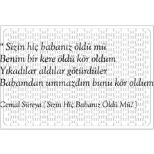 Baskı Dükkanı Cemal Süreyya Sizin Hiç Babanız Öldü Mü Şiiri Puzzle