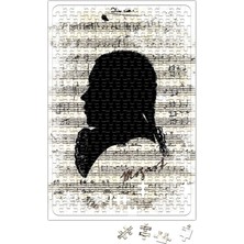 Baskı Dükkanı Wolfgang Amadeus Mozart Piyano Müzik Notaları Puzzle 240