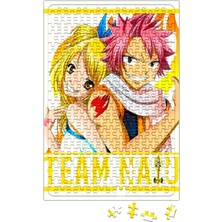 Baskı Dükkanı Fairy Tail Team Nalu Natsu Lucy Puzzle 240 Parça Yapboz