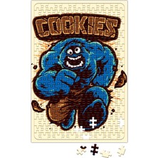 Baskı Dükkanı Cookie Monster Kurabiye Canavarı Hulk Puzzle 240 Parça Yapboz